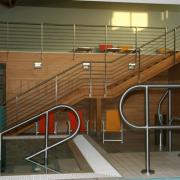 Custom-made stainless steel pool railing